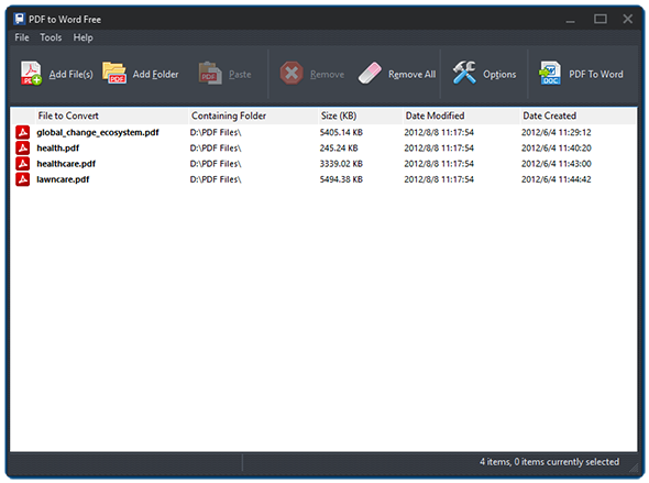 Input PDF Files